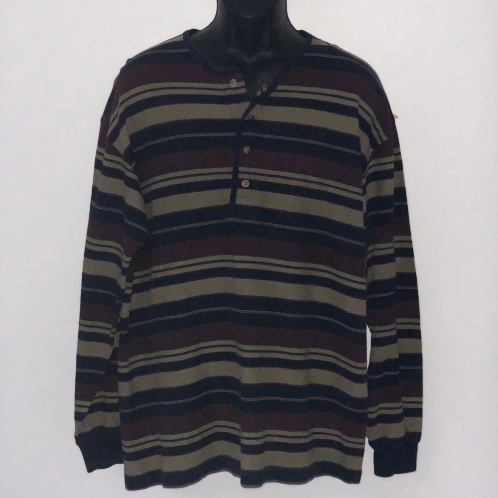 Mens L Eddie Bauer Thick 100% Cotton Sweater